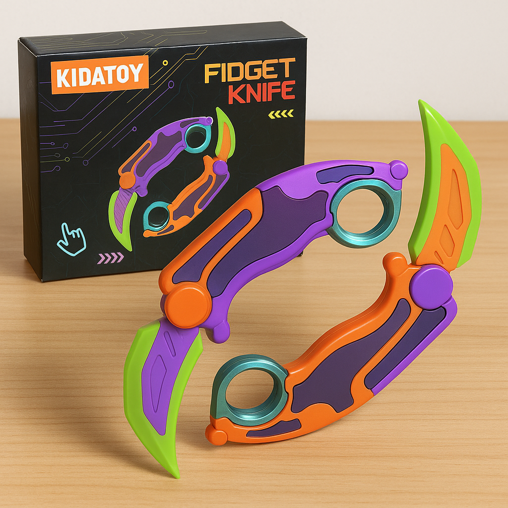 NH848.US_Fidget Claw Knife, 3D Gravity Knife Toy, 3D Gravity Plastic, Switchblade, Printed, Printing Knife, Carrot Knife,Sensory Knife Fidget Toys for Kids & Adults, Anxiety Stress Relief Toy